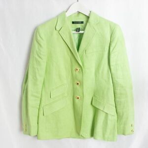 Lauren Ralph Lauren Lime Green Linen Blazer